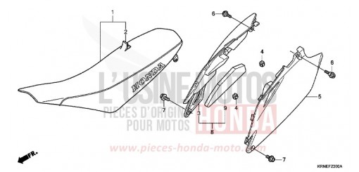 SIEGE/COUVERCLE LATERAL CRF250RC de 2012